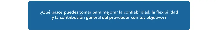 construir excelentes relaciones con los proveedores