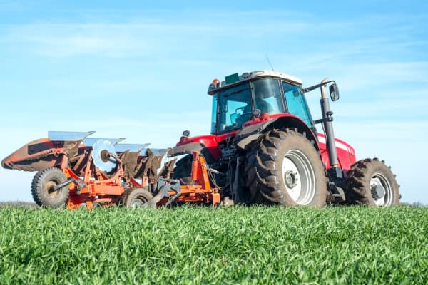 tractor on a field