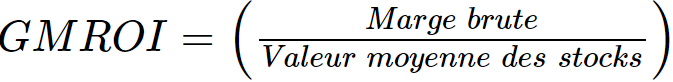 formule de Retour sur investissement de la marge brute (GMROI)