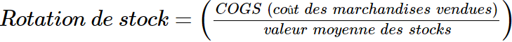 taux de rotation des stocks
