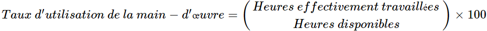 Taux d'utilisation de la main-d'œuvre