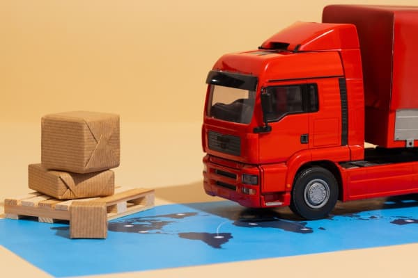 red truck and logistics