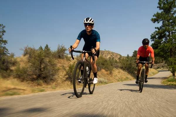 cyclists on a road