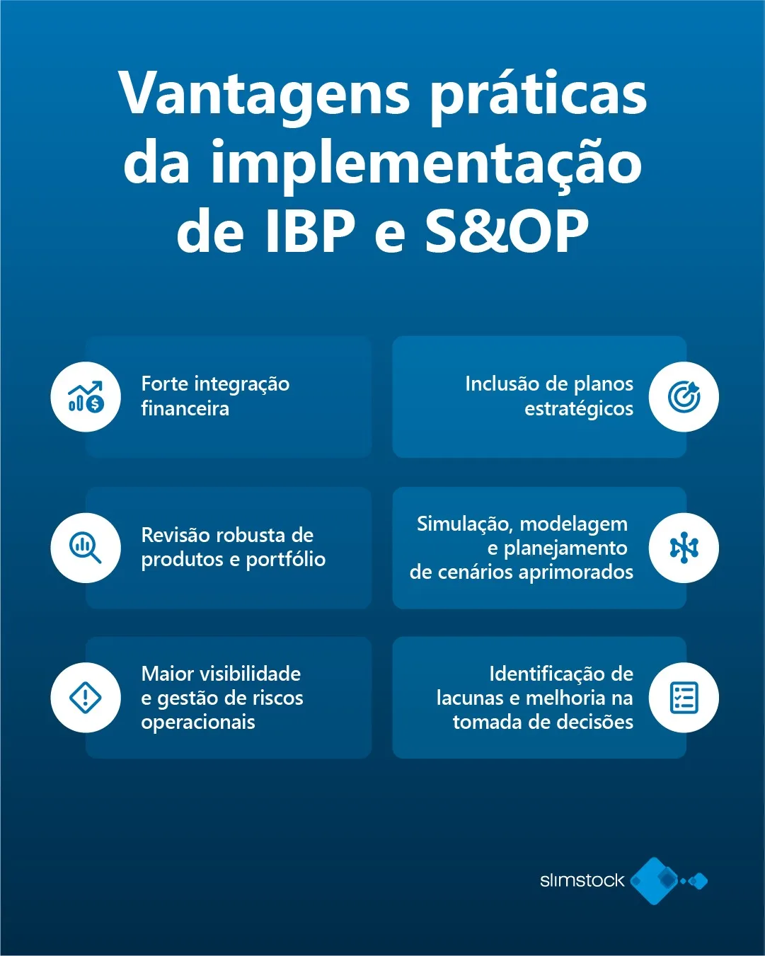 Ventagens práticas da implementação de IBP e S&OP Ventagens práticas da implementação de IBP e S&OP
