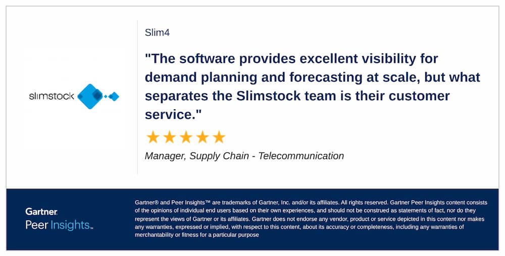 Gartner review demand planning software 2