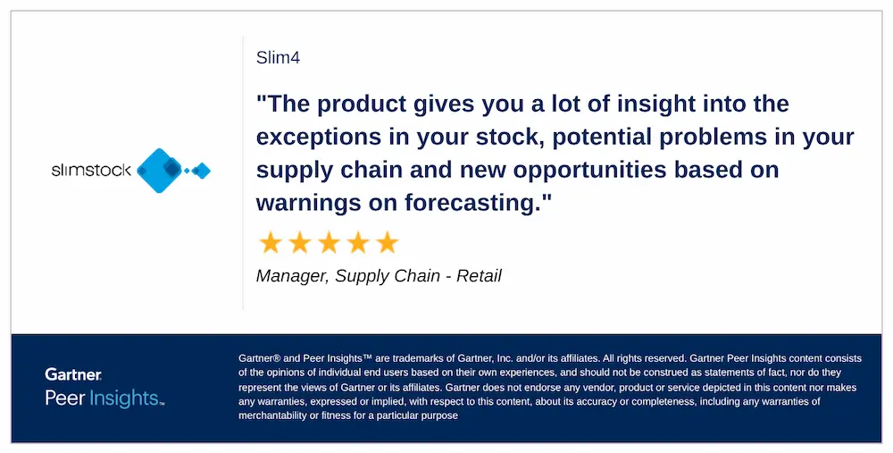 Gartner review demand planning software 4